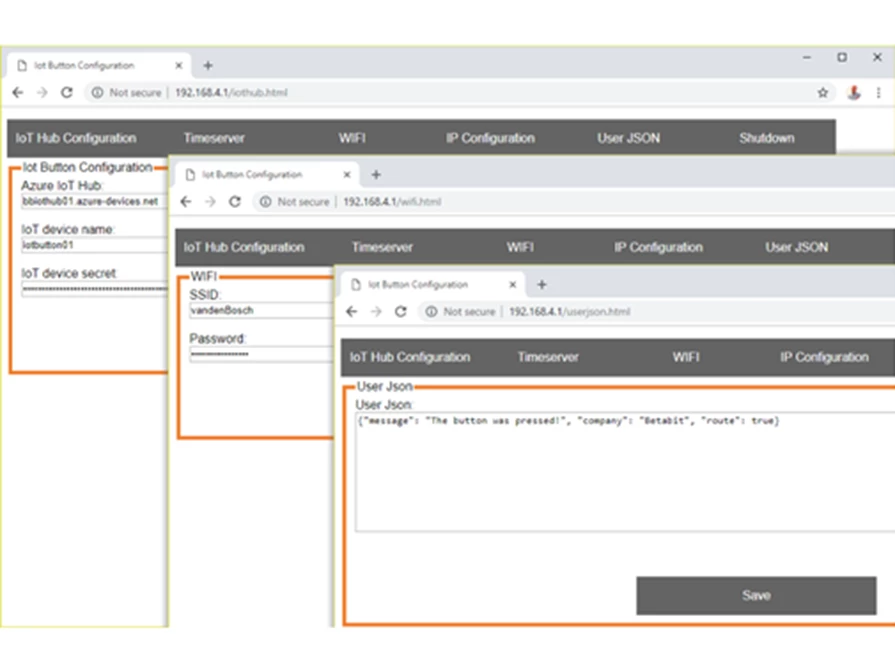 Een Druk Op De Knop Iot Hub Configuration Betabit